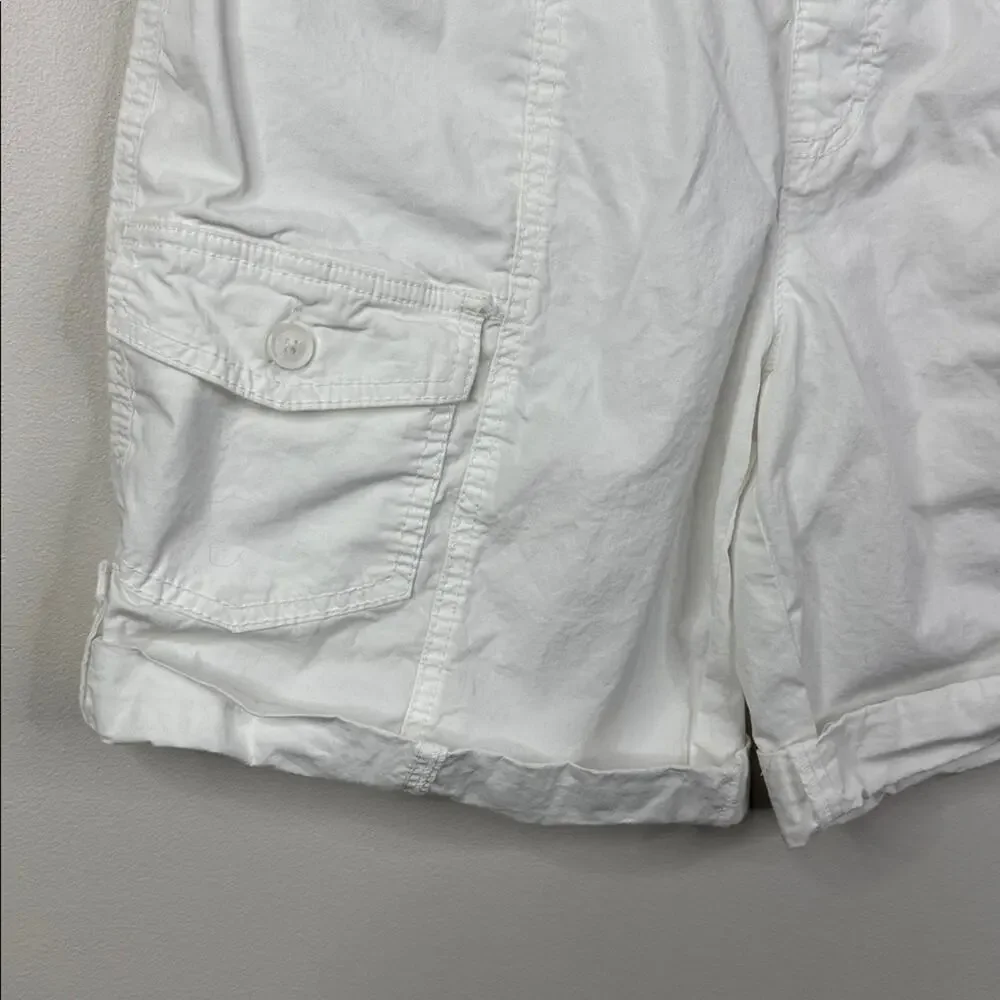 Chico's Pull On Cargo Utility Shorts White Elastic Waist Womens Size 0.5 (US 6) - Picture 4 of 7
